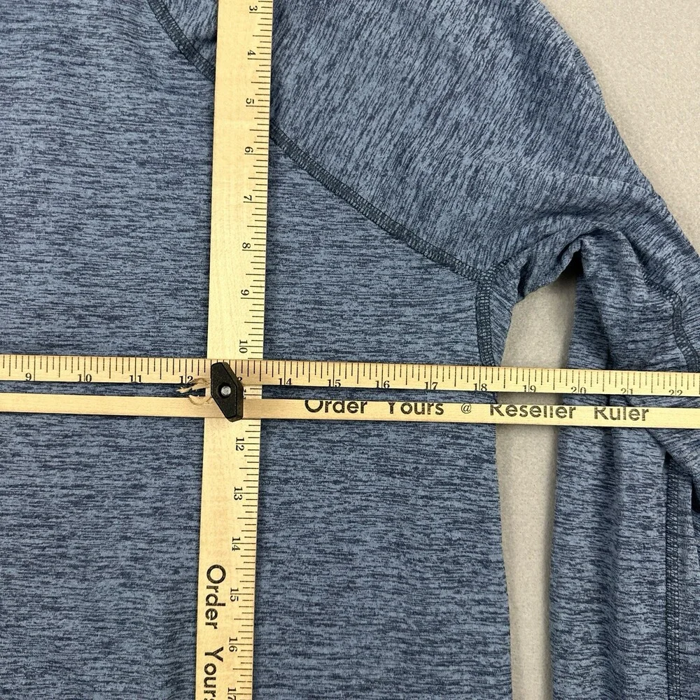 Nike Sweater Men Medium Blue Heather Running 1/4 Zip Pullover Reflective M